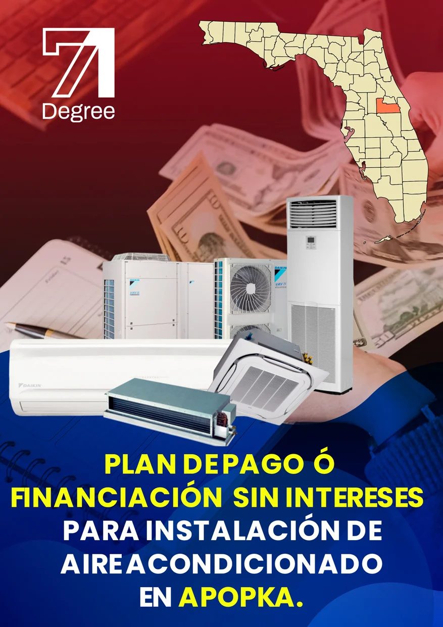 Plan de pago sin intereses para instalación de aire acondicionado en Apopka de Degree 71