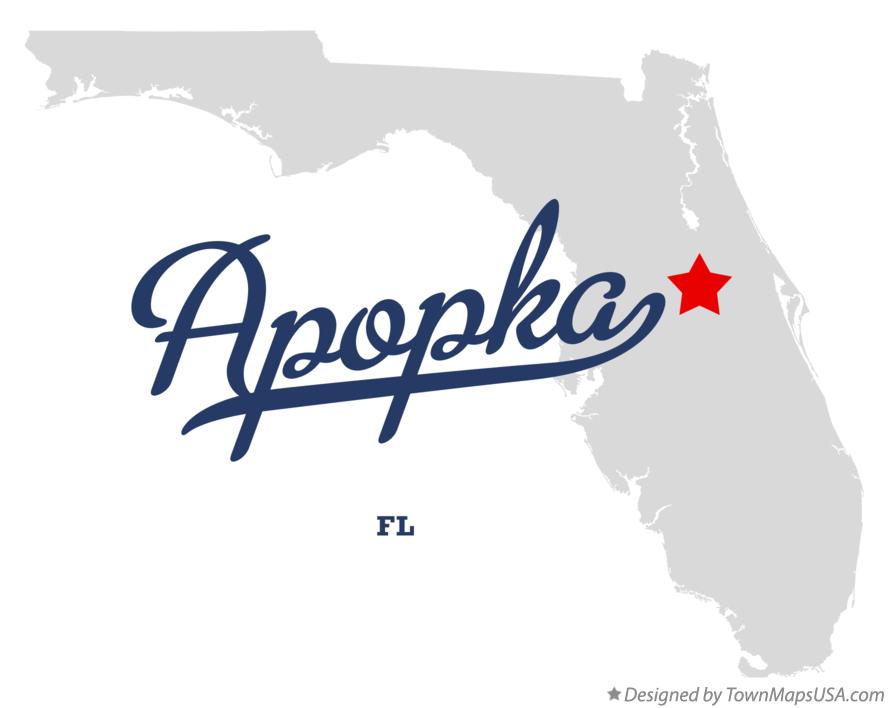 Degree 71 HVAC service area map highlighting Apopka in Orange County, Florida